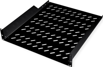 Raft rack ROLINE 48.26cm 2U, thellësi 550mm, i zi