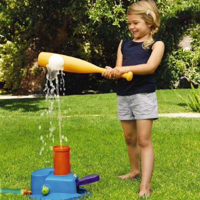 Set bejzbolli për kalamaj Little Tikes 3 in 1 Triple Splash T Ball, me 3 topa
