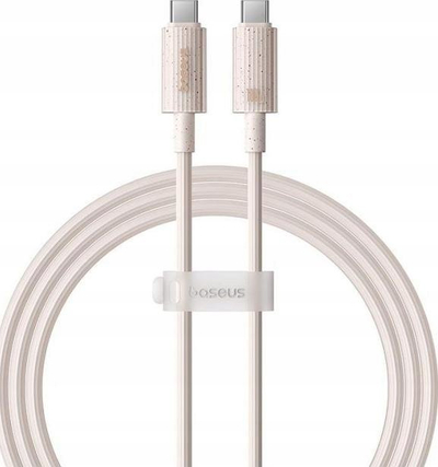 Kabllo karikimi Baseus Habitat Series, USB C në USB C, 100W, 1m, rozë e çelët
