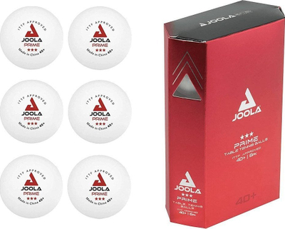 Topa pingpongu Joola Prime 40+, set 6 copë, të bardhë