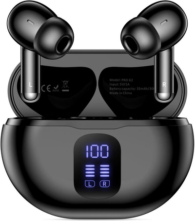Kufje TWS Tech Protect Ultraboost Pro G2, Bluetooth 5.4, ENC, të zeza