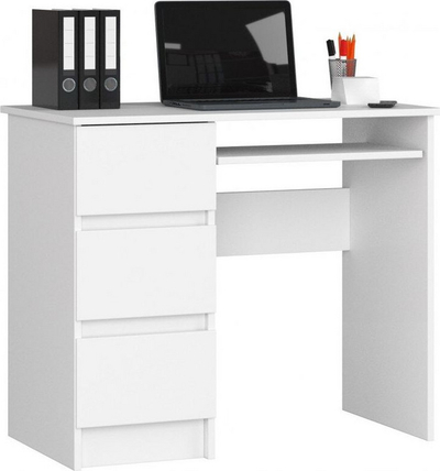 Tavolinë Biurko Nore A6, 90 cmx50 cm, e bardhë