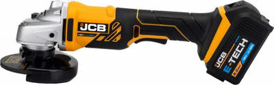 Prerëse këndi me bateri JCB 18V, set me 2 bateri 5.0Ah, 115mm
