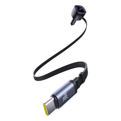 Karikues makine Baseus, 90W PD, 1x USB-C 1x USB-A, me kabllo USB-C dhe Lightning, i zi