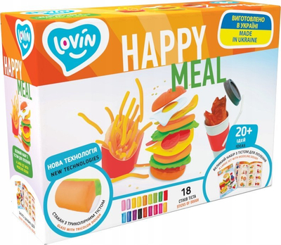Set plasteline për modelim Lovin Happy Meal 41190, për kalamaj 3–7 vjeç, shumëngjyrësh