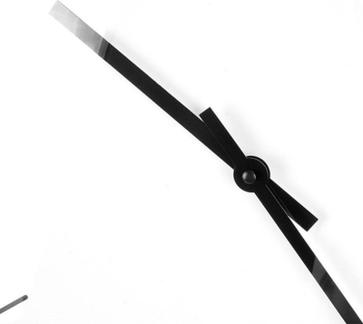 Orë muri London Classic, 50 cm, me cipë të bardhë, akrepa të zinj