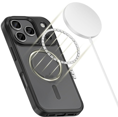 Kapak telefoni Tech-Protect MagMat MagSafe për iPhone 17 Pro, mat, i zi