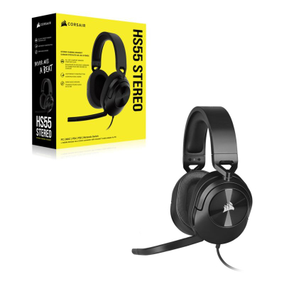 Kufje gaming Corsair HS55 Stereo, 3.5mm, me mikro, të zeza