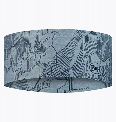 Shirit koke sportiv Buff Coolnet UV Wide Headband 904, shumëfunksional, Laven Mist gri blu