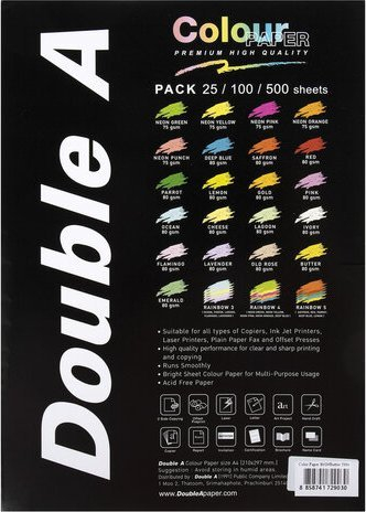 Letër me ngjyrë Double A Colour Paper, A4, 80g, 500 fletë, butter