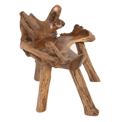 Ulëse druri teak natyral 120×88×80 cm (HM9348)