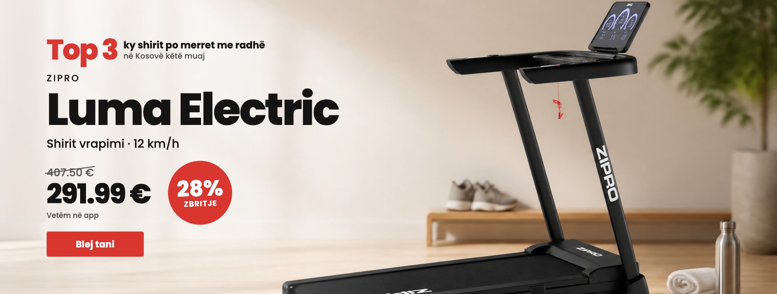 Shirit vrapimi Zipro Luma Electric, 12km/h, 120kg, i zi