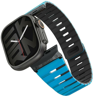 Ремче за на рака Skinarma Gemini за Apple Watch 49 46 45 44 mm, силикон, сино