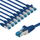 Kabllo rrjeti Goobay CAT 6A, RJ45, 3 m, set 10 copë, blu