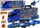Set lodrash kamion policie Leantoys, transportues me 12 makina, plastike, blu