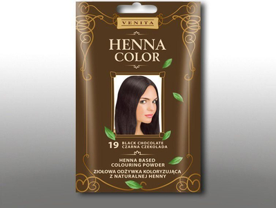 Bojë për flokë Venita Herbal Color Henna 19, 30g, Black Chocolate