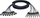 Kabllo audio Alva, multi-core 6.5 ft, 8x XLR në 8x TRS, e zezë
