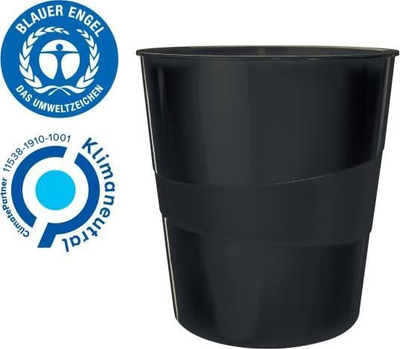 Kosh letre LEITZ Recycle, 15L, plastikë e ricikluar, i zi