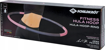 Unazë fitnesi Schildkrot SF Fit Hoop, 90cm, 0.8kg, gri roze