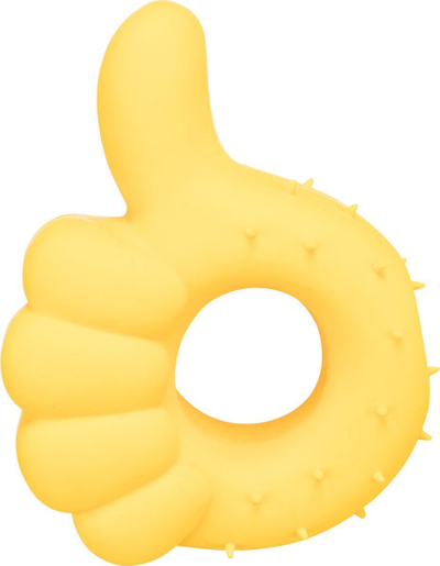 Lodër për qen Trixie Thumb, lateks, 14 cm, e verdhë