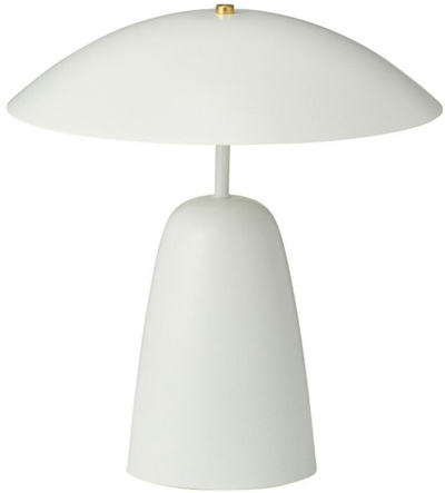 Lampë tavoline Home Styling Collection RIZA, 39 cm, metal, e bardhë