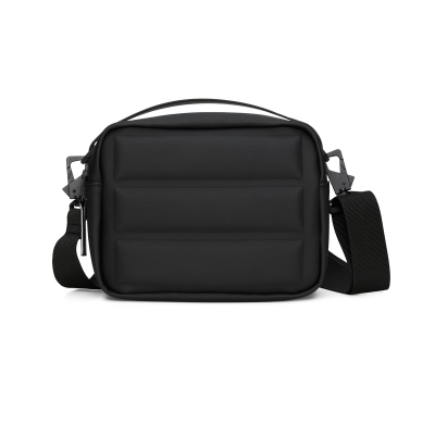 Çantë krahu Rains Shield Box, crossbody, poliester, e zezë