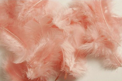 Pendë dekorative Feather Pink, 5-8cm, rreth 7g, rozë