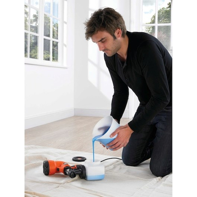 Pistoletë boje Black&Decker HVLP200, 400W, rezervuar 1.2L, portokalli