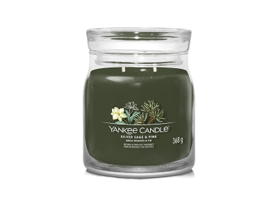 Qiri aromatik Yankee Candle Signature, Silver Sage & Pine, 368 g