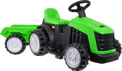 Traktor elektrik për fëmijë Ramiz, 25W 6V, me rimorkio, i gjelbër