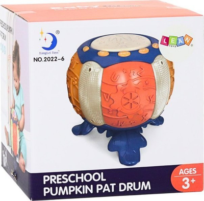 Lodër edukative muzikore Leantoys Pumpkin, me drita, për fëmijë 3+, portokalli
