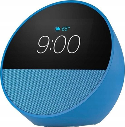 Orë inteligjente zgjimi Amazon Echo Spot, me Alexa, altoparlant me tingull të fortë, blu Ocean