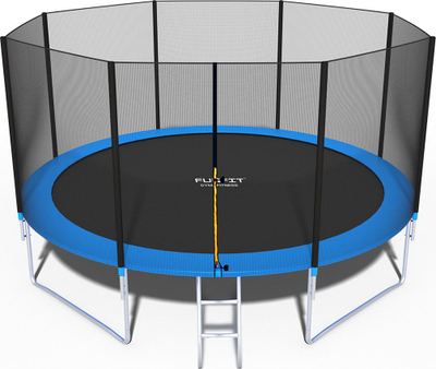 Trampolinë me rrjetë të jashtme Funfit Garden, 14", 435cm, e zezë