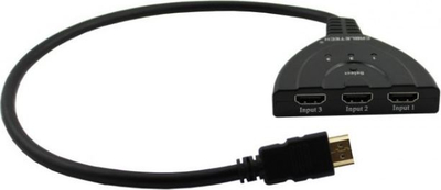Ndërprës HDMI Cabletech Splitter, 3 porta, Full HD 1080p, i zi
