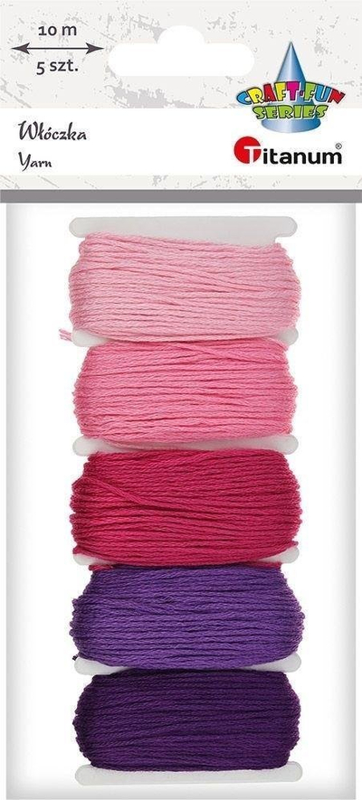 Fije qëndisjeje Titanum Embroidery Floss Pink Tone, set 5 ngjyra, 10m, rozë