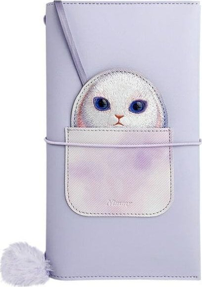 Set fletoreje edhe stilolapsi ILike Nimmy 2n1 Big Eyed Pet Rabbit, eco-leather, vjollcë