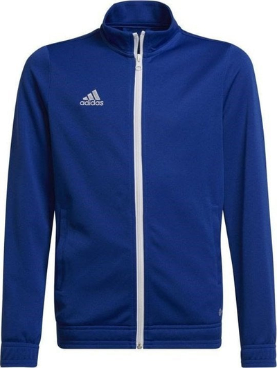 Bluzë sportive për fëmijë Adidas Entrada 22 Track Jr HG6288, poliestër i ricikluar, me zinxhir, blu