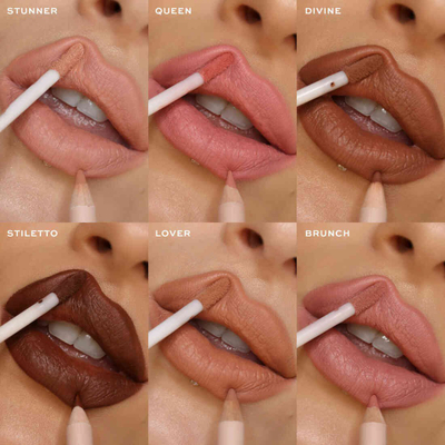 Set konturimi për buzë Makeup Revolution Lip Contour Kit Brunch, mat, nude taupe