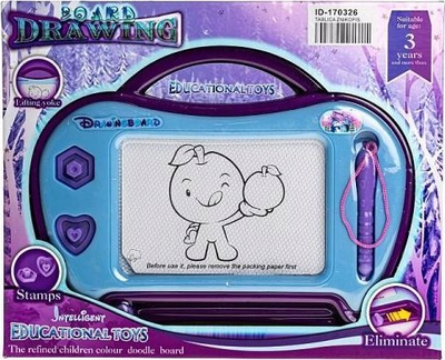 Tabelë vizatimi magnetike Adar 540262, me vula, blu edhe lejla