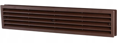 Grilë ventilimi Euro3plast Ventilation Door Grille 450x92, plastikë, kafe