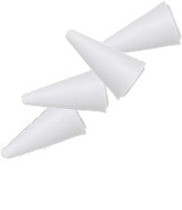Koka zëvendsuese për stilolaps dixhital Tucano Replacement Tip, set me 4 copë, material POM, të bardha