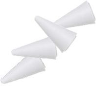 Koka zëvendësuese për stilolaps dixhital Tucano Replacement Tip, set 4 copë, material POM, të bardha