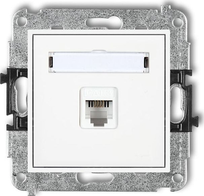Prizë telefoni Karlik Mini, 1x RJ11, montim i brendshëm, e bardhë