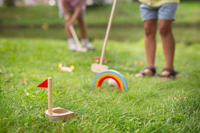 Lojë golfi BS Toys, prej druri, shumëngjyrëshe