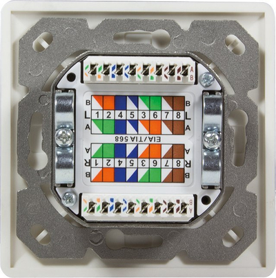 Prizë rrjeti LogiLink NP0123, RJ-45 CAT6A, e bardhë