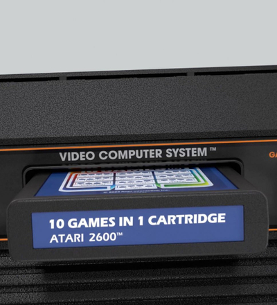 Konzolë lojrash Atari 2600 Plus, retro, për kartrixha Atari 2600 dhe 7800, e zezë