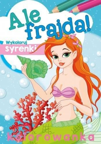 Libër me ngjyrosa me mermaide Ale Frajda, për kalamaj, figura të mëdhaja, shumëngjyrësh
