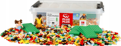 Set ndërtimi Plus Plus Learn To Build People From Around The World, 2400 copa, shumëngjyrësh