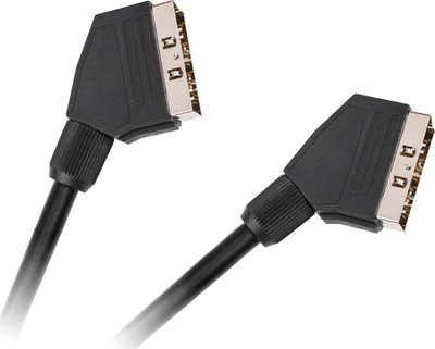 Kabllo SCART Cabletech EURO EURO, 21 pin, 3m, e zezë