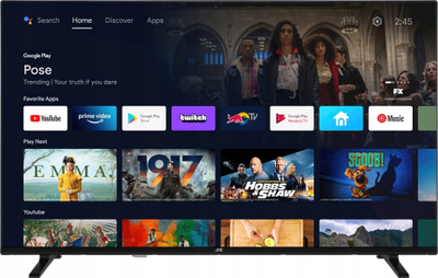 TV JVC LT-43VAQ330P, 43", 4K QLED, Android TV, i zi